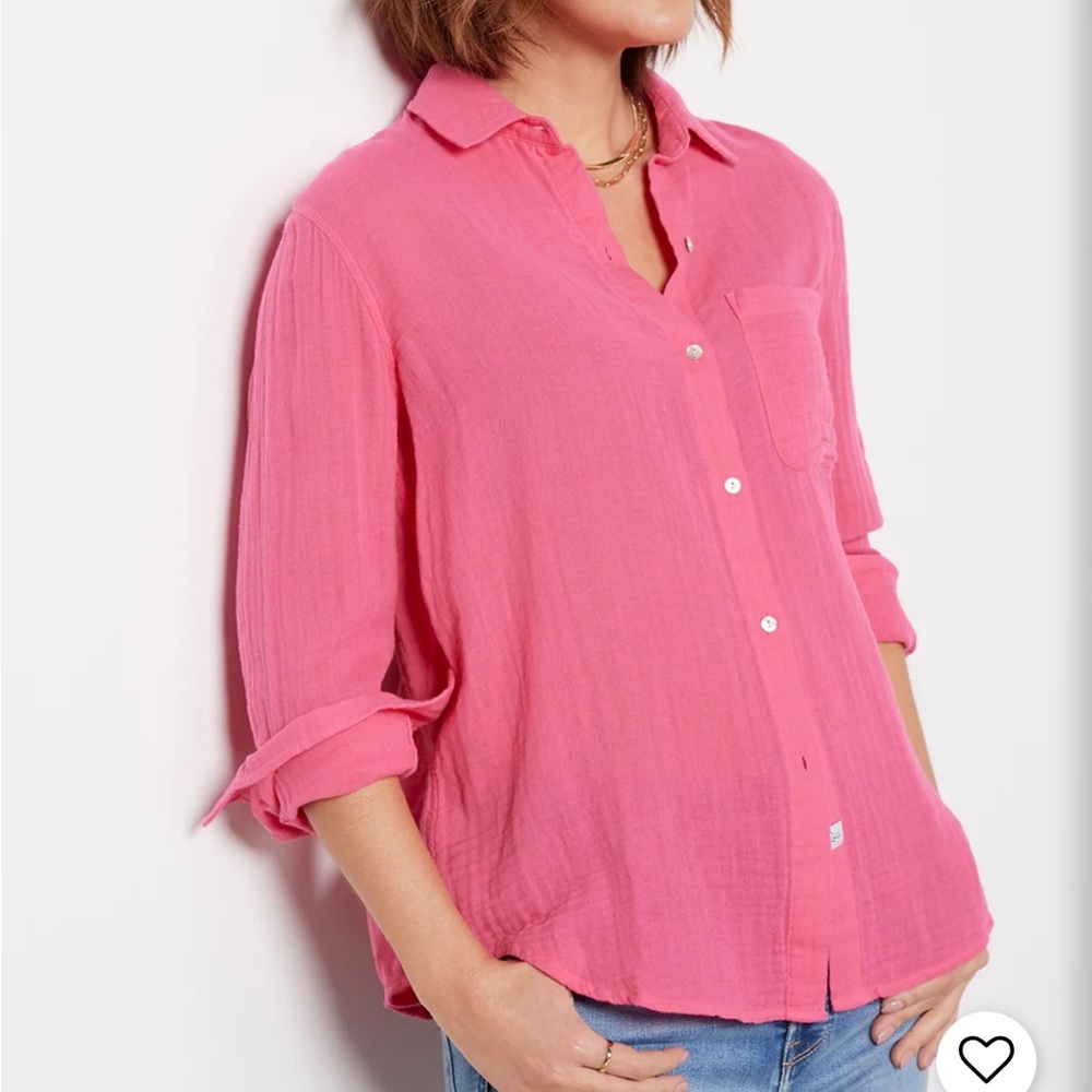 Rails Ellis Button Down In Hibiscus M - image 2